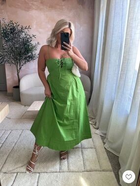 Free People Midi Dress with Smocked Bust